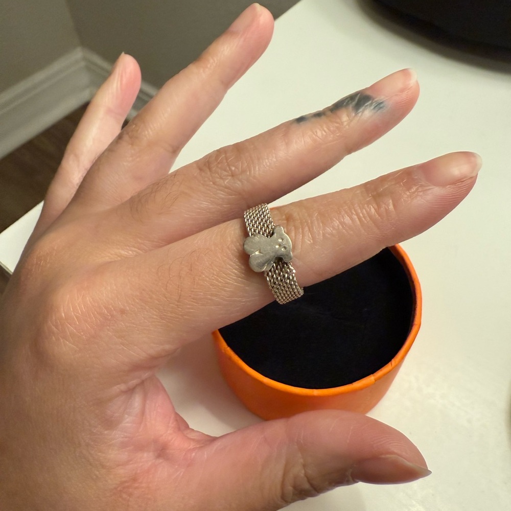 Silver TOUS Mesh Ring